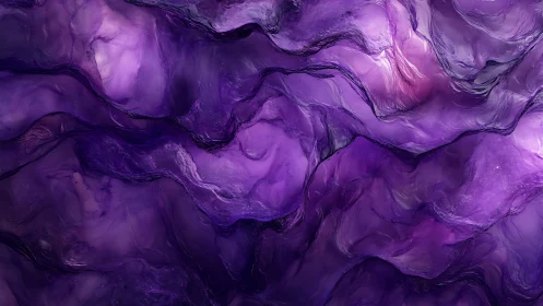 Abstract purple marble texture with fluid waves and glossy finish.