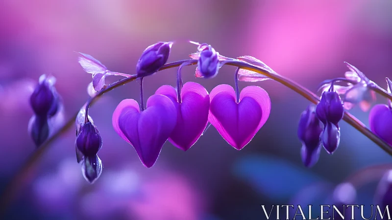 Bleeding Hearts Dancing in Purple Twilight.