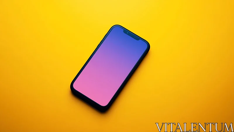 Modern Phone Glowing with Vibrant Energy.