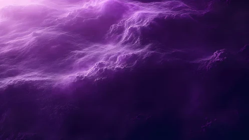 Surreal Abstract Purple Clouds with Dreamy Misty Lighting.