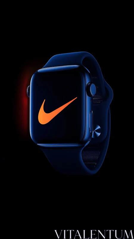 Midnight sport smartwatch glowing with bold neon stride.