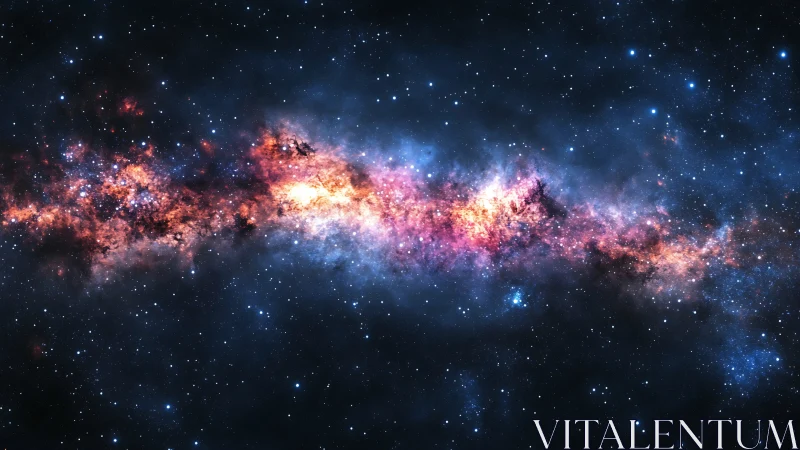 Spectral panorama of galactic core dust lanes and starfields.