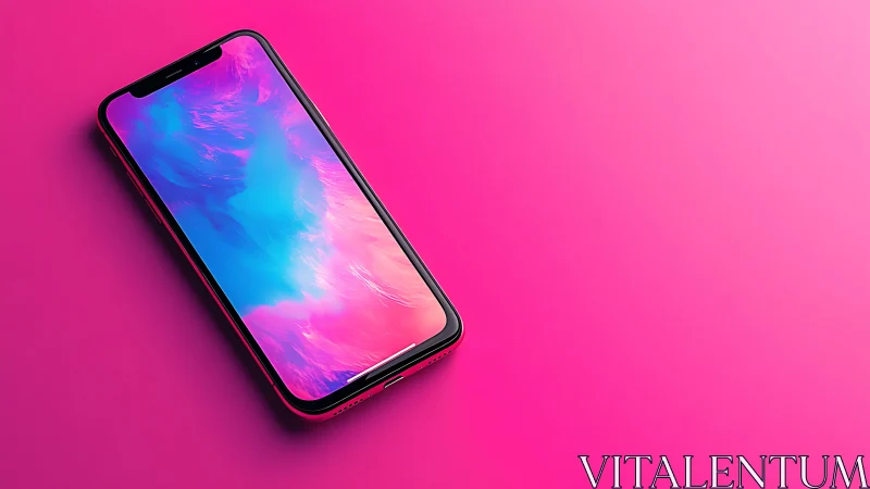 Vibrant Mobile Glow on Hot Pink Canvas.