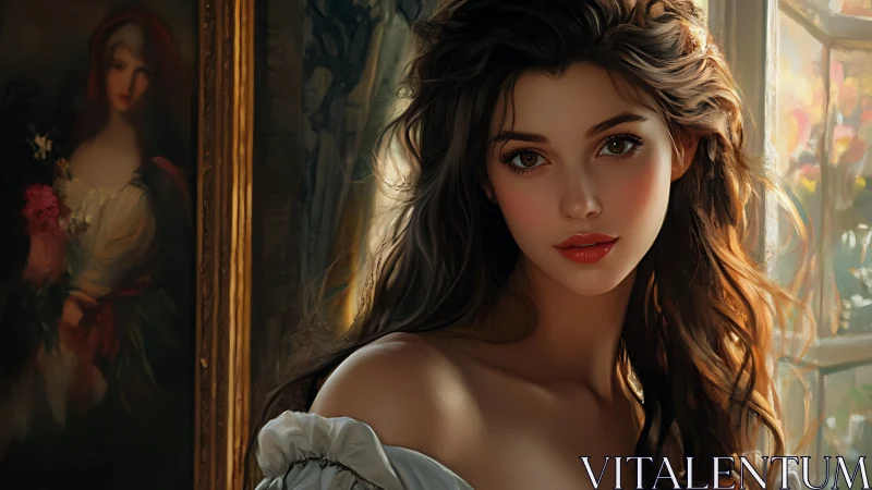 Romantic digital portrait uniting soft lighting and painterly depth