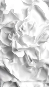 High-key macro study of overlapping white fabric folds with soft gradients