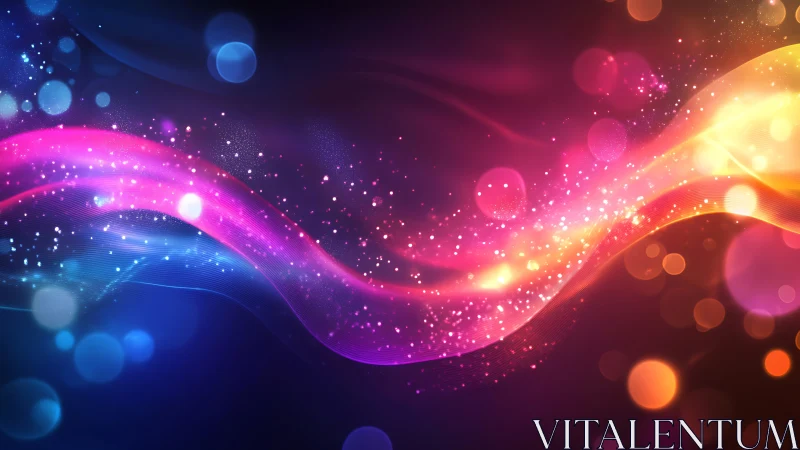 Neon river of stardust drifting through midnight gradients.