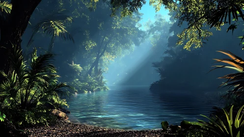 Luminous Jungle Gateway: Where Light Meets Wilderness.