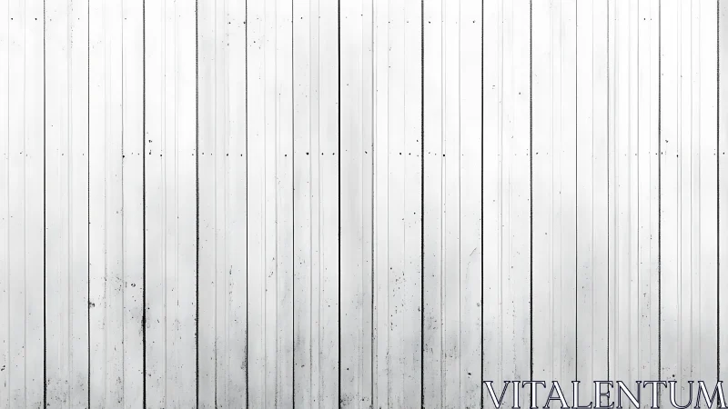 Vertical white metal wall shows weathered industrial minimalism