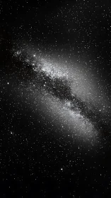 Photorealistic galactic starfield with diagonal milky band composition.