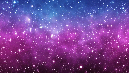 Soft starlit galaxy sky in dreamy blue and violet hues.