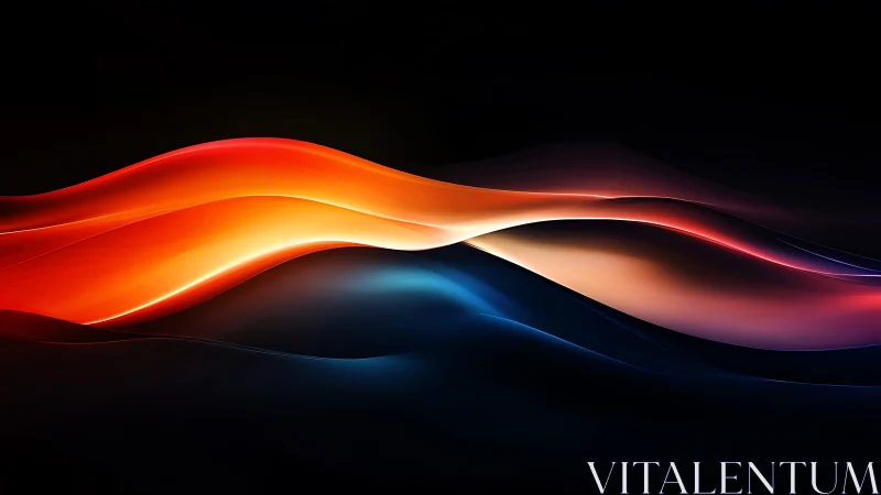 Luminous color waves flow across a deep black horizon