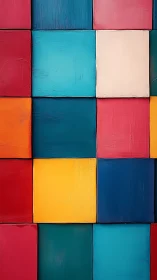 Colorful painted squares invite a playful modern wall moment