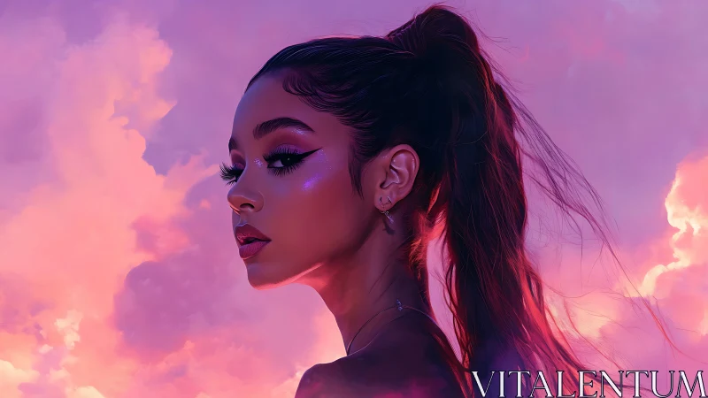 Dreamy dusk portrait of a skylit girl in glowing hues.