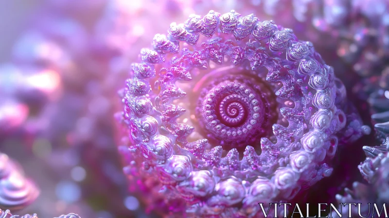 Spiraling candy nebula curls inward through liquid light