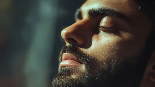 Photorealistic close-up portrait with cinematic side lighting.