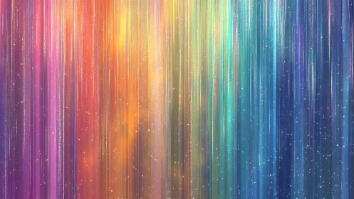Vertical multicolor light streaks form a continuous gradient