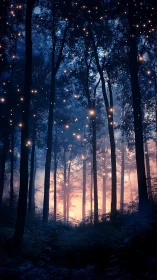 Luminescent Forest Corridor Where Dreams Flicker to Life.