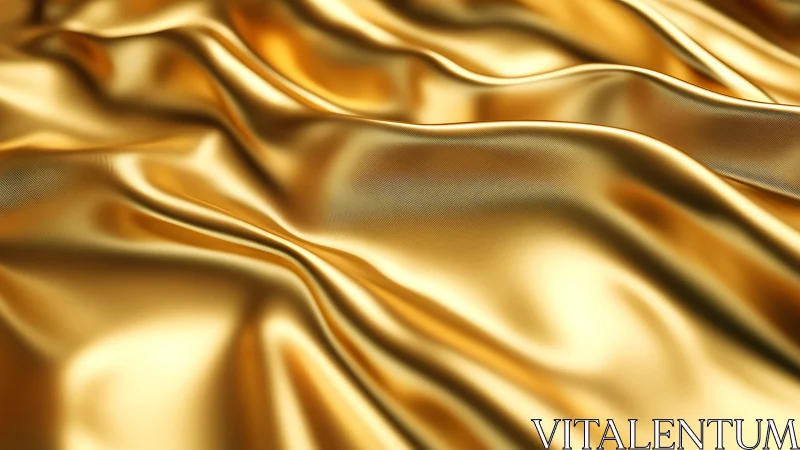 Golden satin folds ripple in soft, luxurious waves of light.