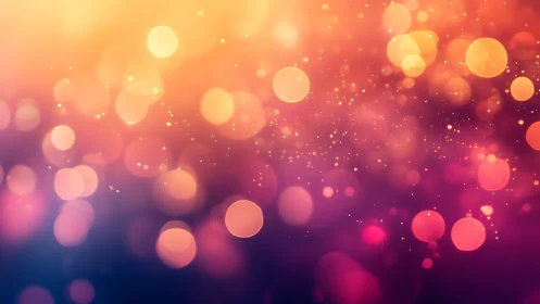 Soft bokeh lights abstract background in vibrant warm hues.