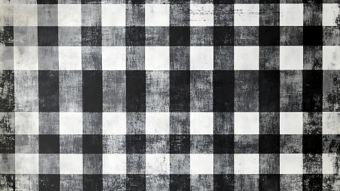 Grayscale checkered texture with distressed surface pattern.