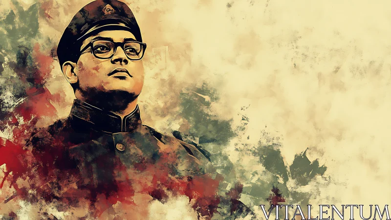 Resolute officer in swirling tricolor memory storm.