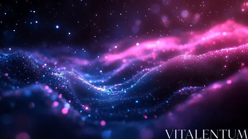 Particle-based neon wavefield renders luminous volumetric gradients