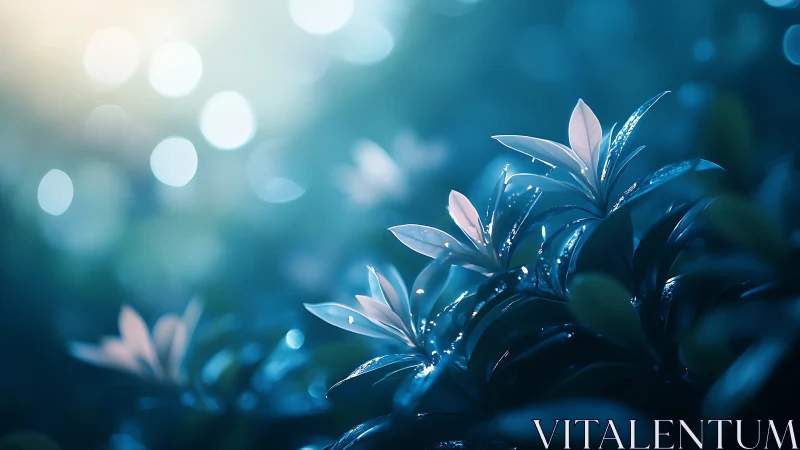 Morning Dew on Delicate Foliage.