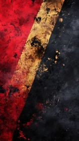 Diagonal tricolor grit with distressed metallic surface treatment.