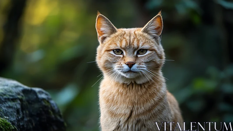 Wild Lynx Portrait with Intense Blue Eyes.