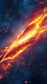 Blazing Energy Stream Cuts Through Darkness