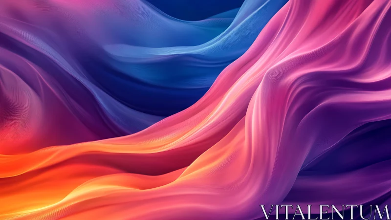 Flowing waves of color in a soft, dreamy abstract landscape.
