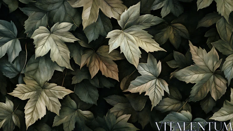 Whispering Ivy Canopy in Storm-muted Forest Tones.