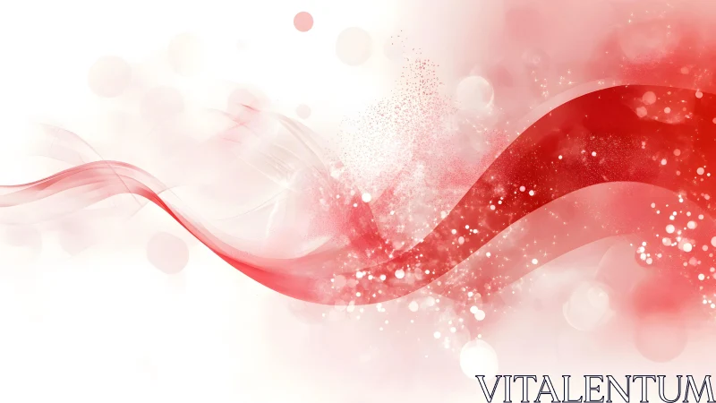 Elegant red wave abstract background with soft bokeh effects.