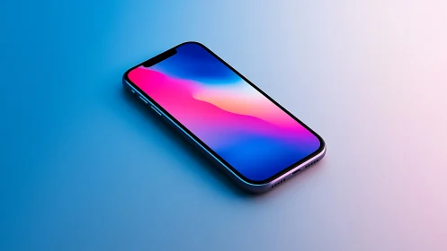 Modern Phone Glows with Vibrant Gradient Magic.