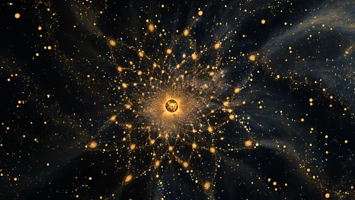 Starforge mandala explodes into spiraling cosmic fireflies