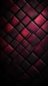Geometric crimson grid with textured 3D diamond relief pattern.