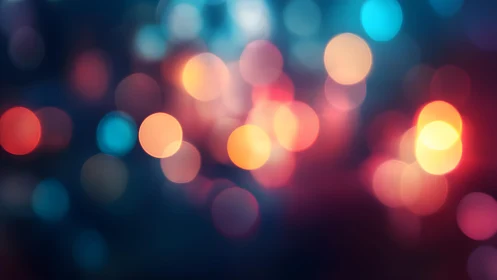 Vibrant multicolored bokeh lights abstract background in soft focus.