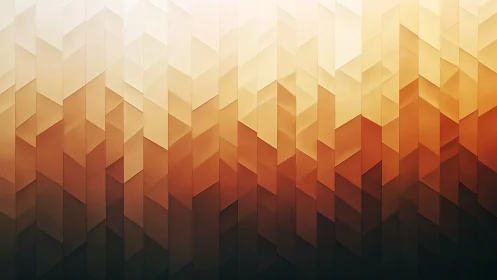 Geometric gradient panels in warm amber abstract wall art.