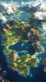 Alpine Paradise: Snow-Capped Peaks and Turquoise Waters.