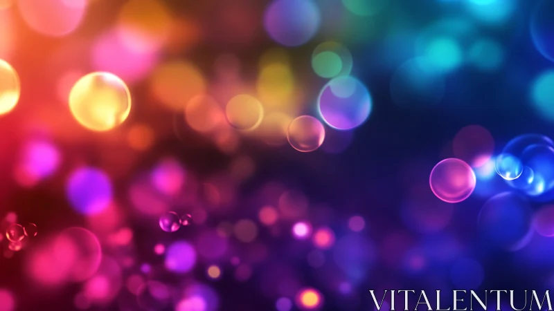 Chromatic bokeh orbs form a multicolor abstract light field