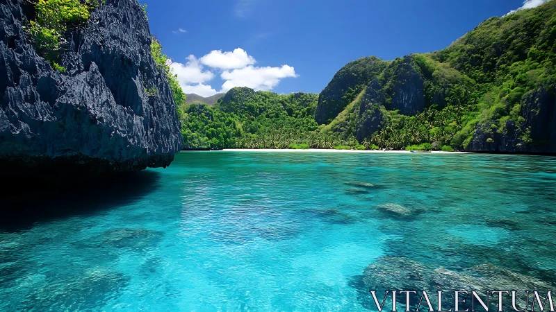 Emerald Paradise Nestled Between Stone Giants