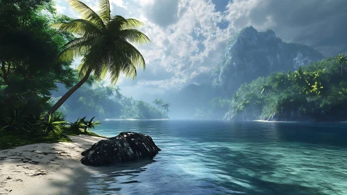 Jungle Lagoon: Where Emerald Cliffs Kiss Sapphire Waters.