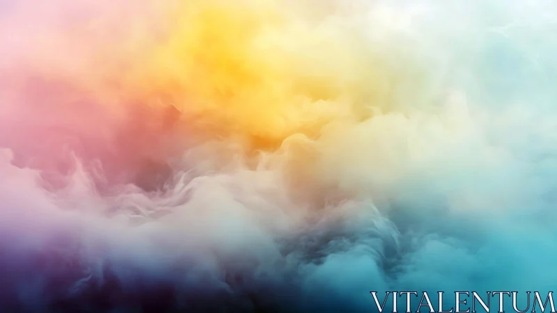 Dreamy multicolor cloudscape drifts in soft pastel light.
