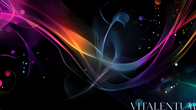 Nebula Ribbons Dancing Through Midnight Digital Silence.