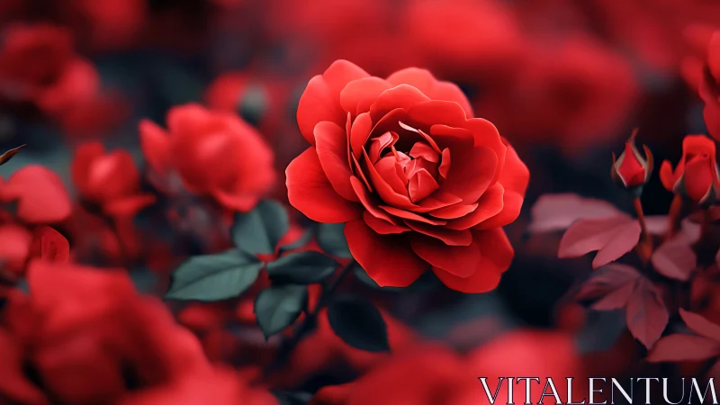 Crimson Bloom: Where Petals Perform Their Velvet Theatre