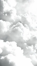 Cloud cathedrals billow upward in a soft, glowing hush