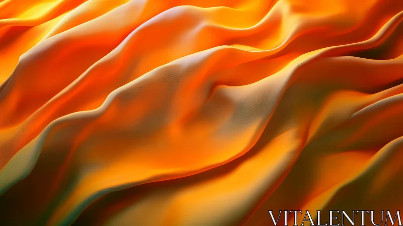 Sunlit folds of glowing orange fabric rolling gently.