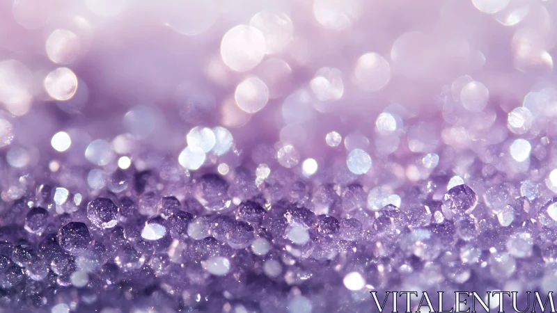 Macro photograph shows purple crystals with shallow focus