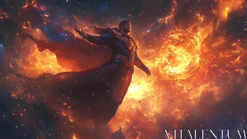 Starforged sorcerer conducts a blazing cosmic inferno.