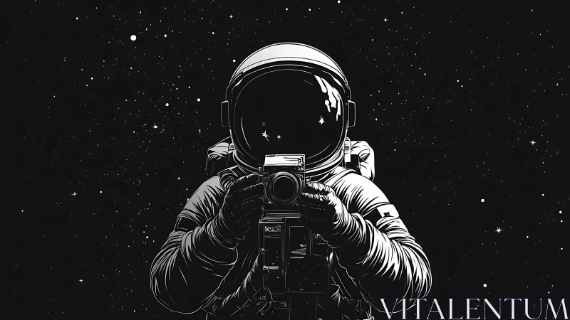 Astronaut photographer captures deep space in stark monochrome.